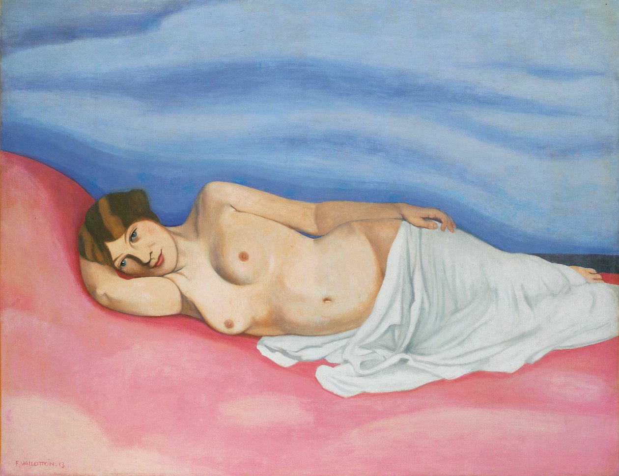 Nu feminino reclinado, 1913 de Felix Edouard Vallotton