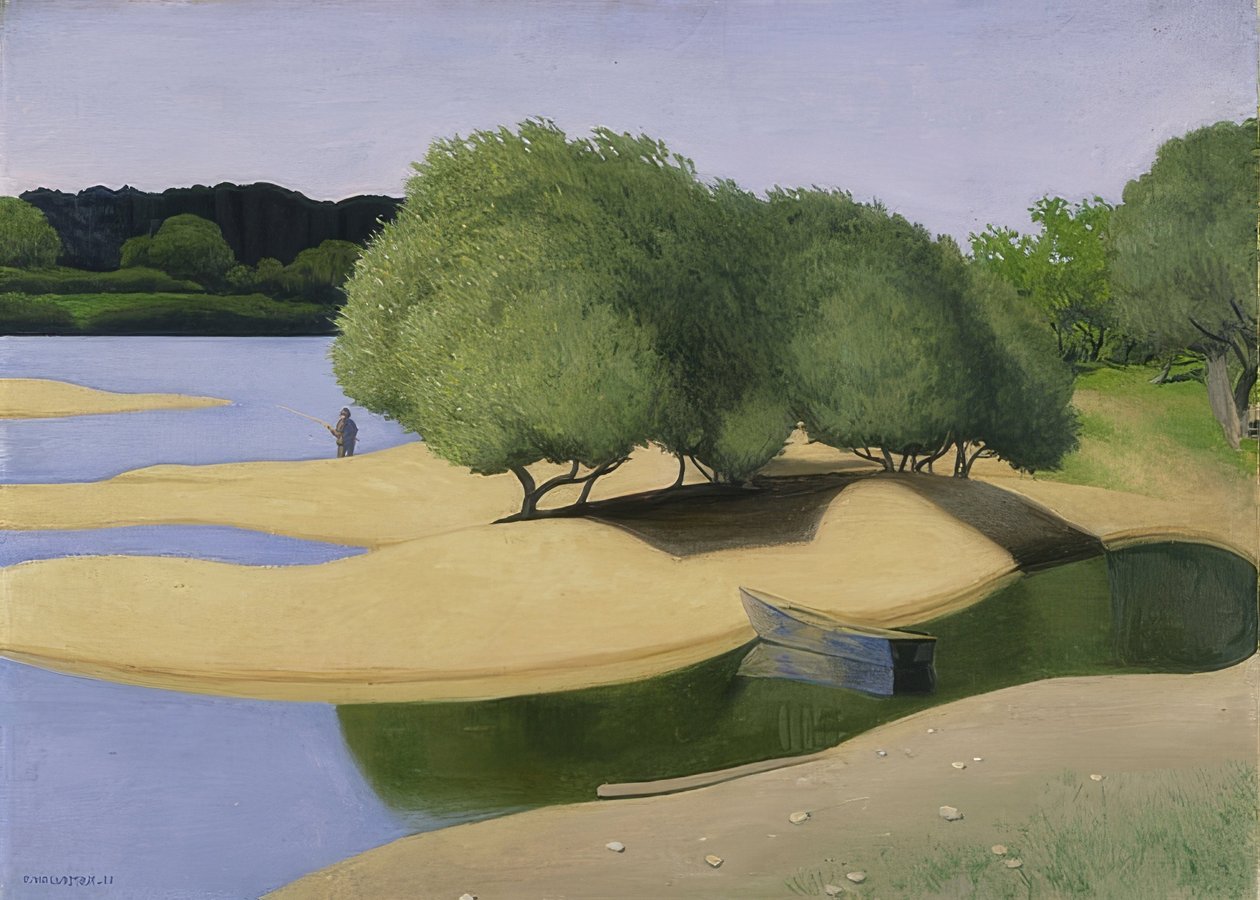 Sandbänke an der Loire (areias nas margens do Loire). 1923 de Felix Edouard Vallotton