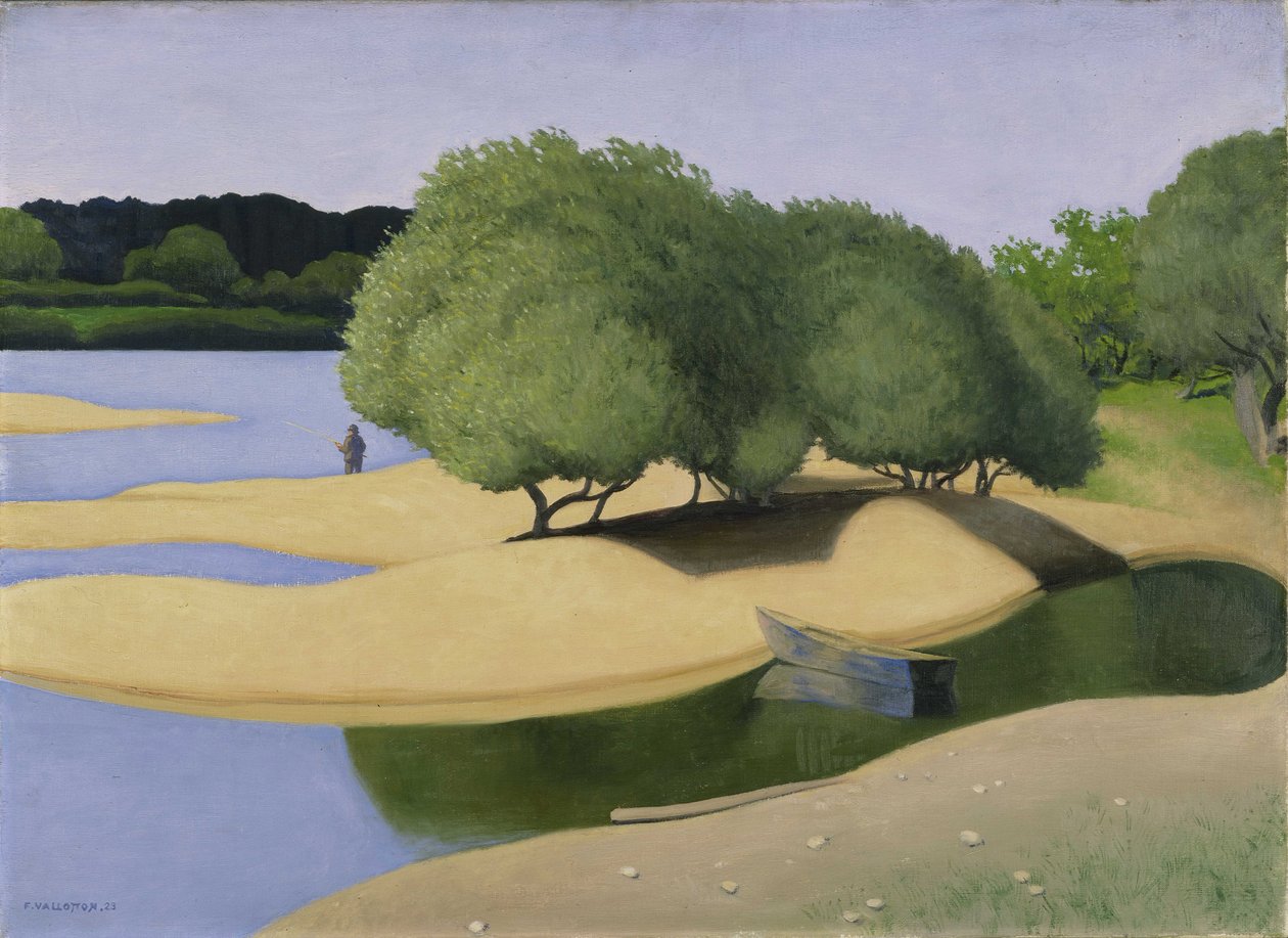 Bancos de areia no Loire de Felix Edouard Vallotton