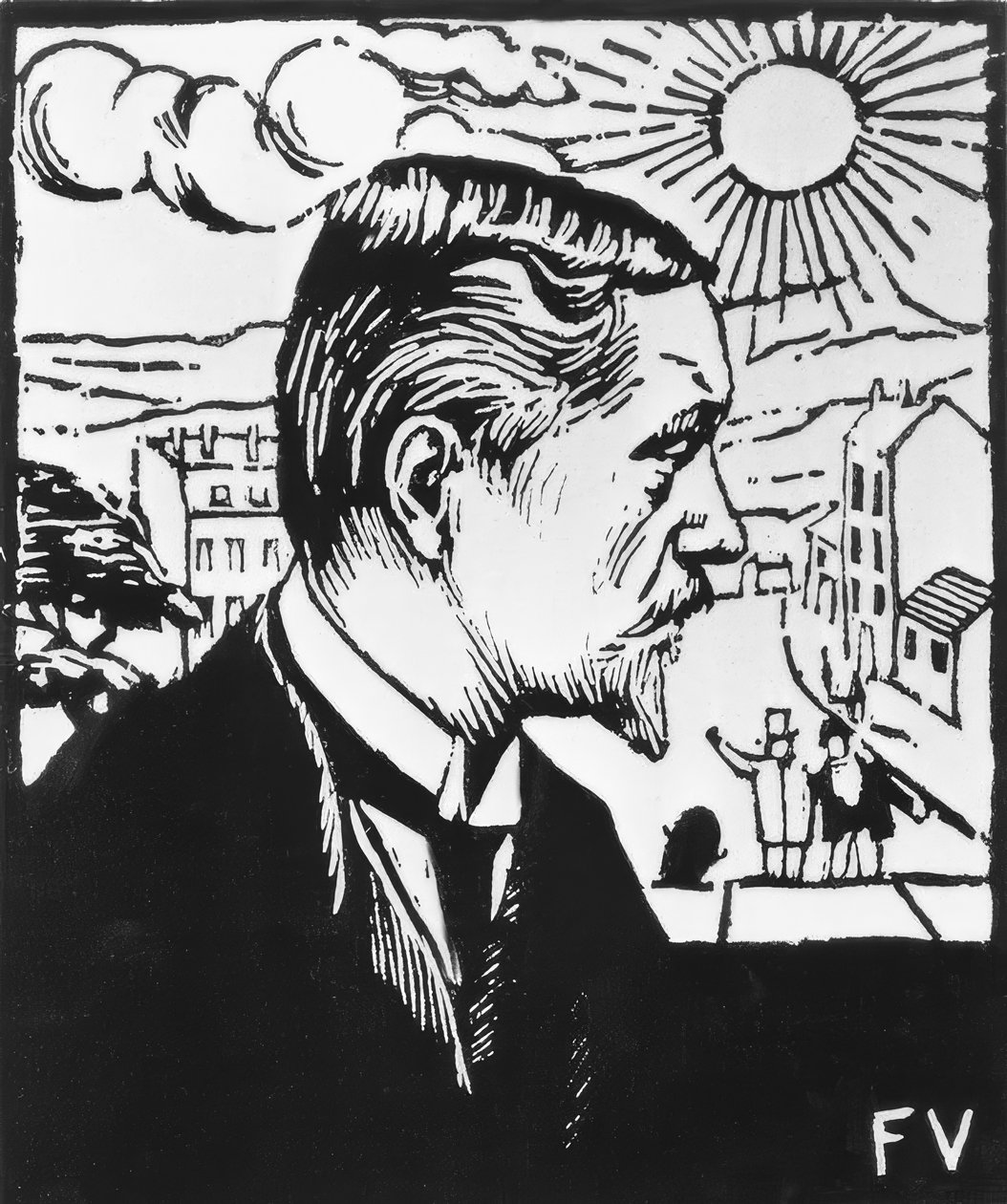 auto-retrato de Felix Edouard Vallotton