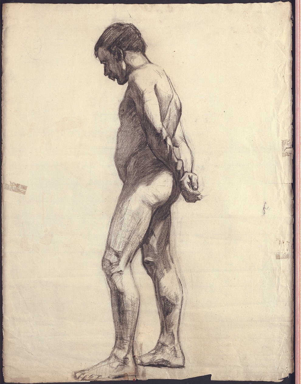 Nu masculino em pé de Felix Edouard Vallotton