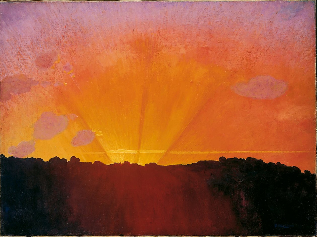 Pôr do sol, céu laranja, 1910. de Felix Edouard Vallotton