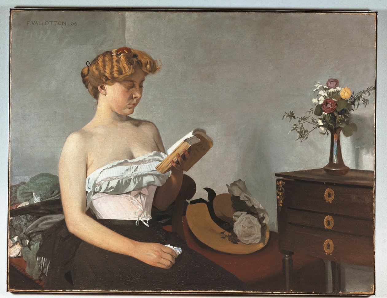Suíça, Berna, Femme Lisant (Mulher Líder) de Felix Edouard Vallotton