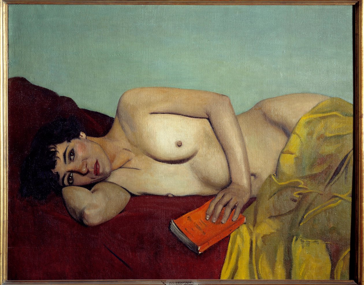 The Abandoned Reading Painting by Felix Vallotton (1865-1923) 20th Century Sun. 0,81x1m Lyon, Musee des Beaux Arts de Felix Edouard Vallotton