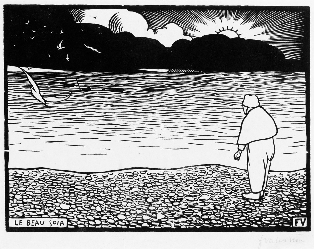 A bela noite, 1892 de Felix Edouard Vallotton