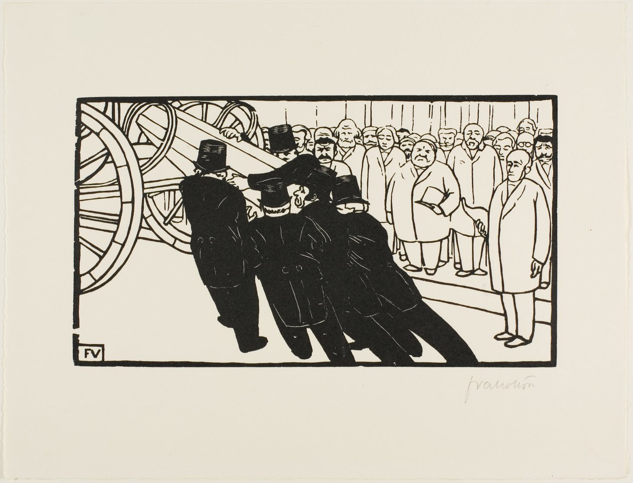 Os Portadores do Caixão de Felix Edouard Vallotton