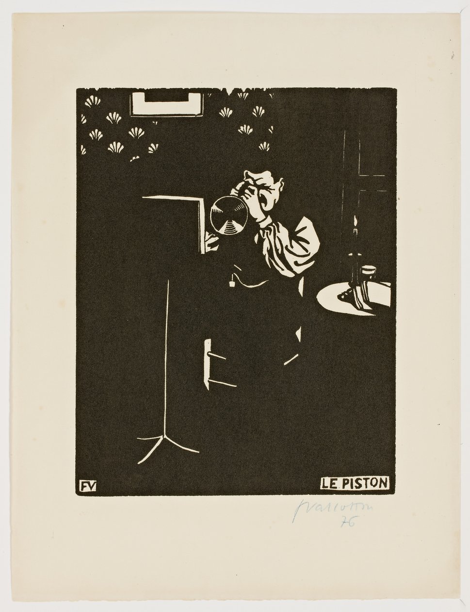 The Cornet, da série "Musical Instruments", 1896-97 de Felix Edouard Vallotton