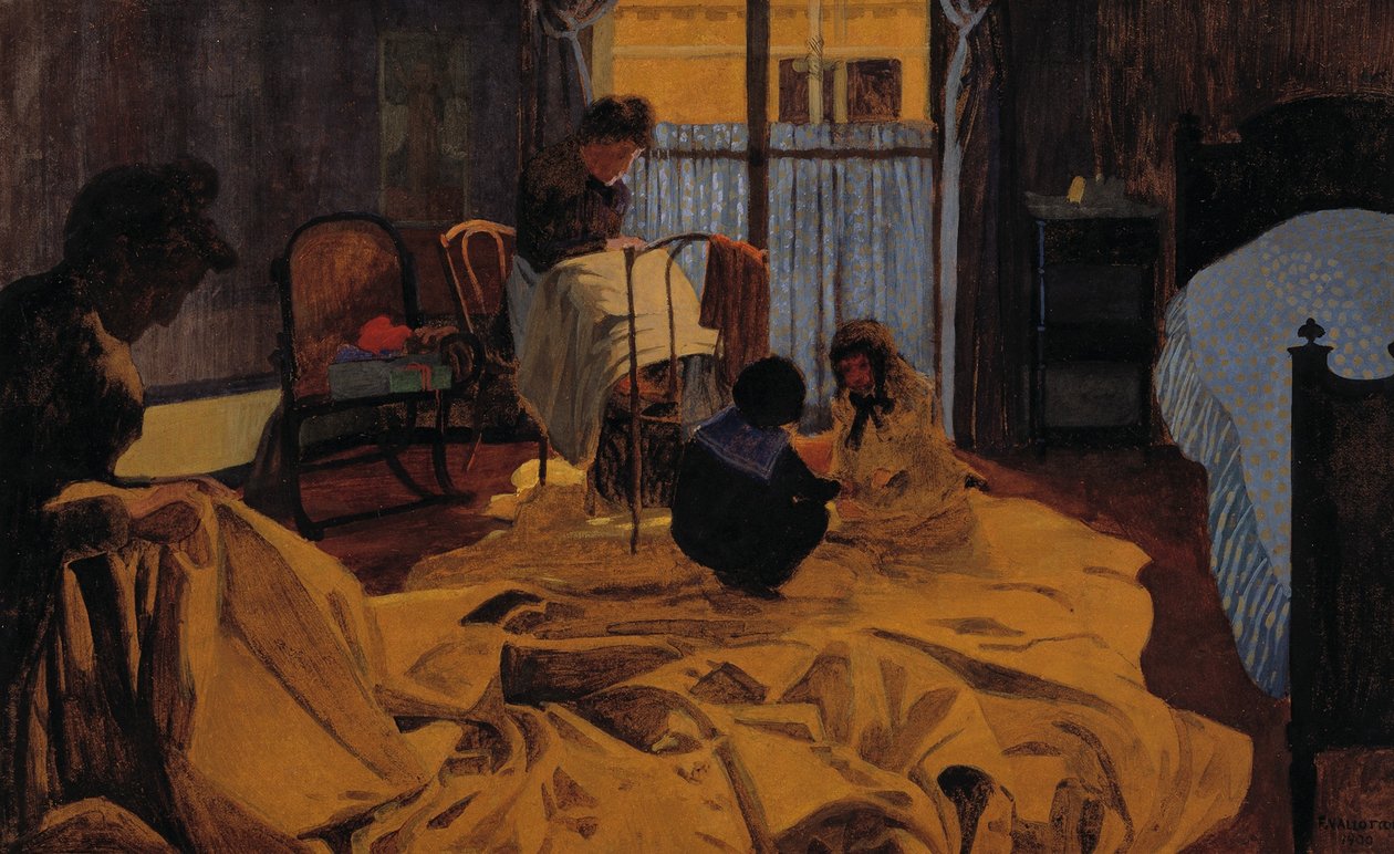 A Lavadeira, Quarto Azul de Felix Edouard Vallotton