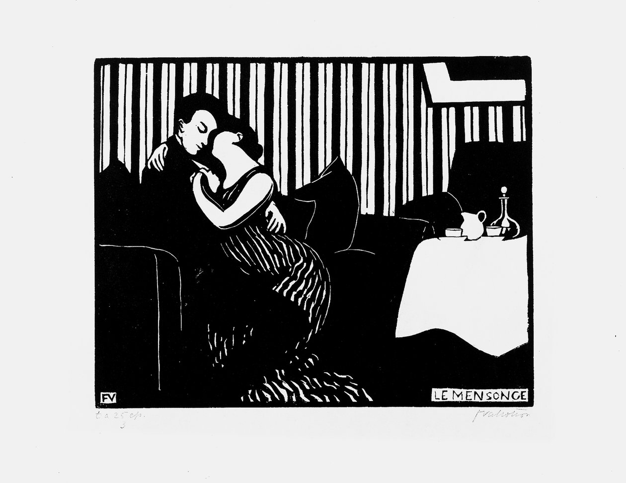 A Mentira, 1897-98 de Felix Edouard Vallotton