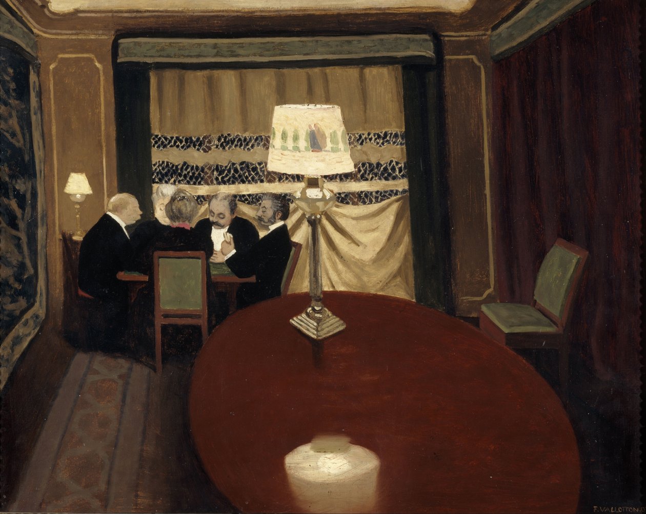 O jogo de pôquer, 1902 de Felix Edouard Vallotton