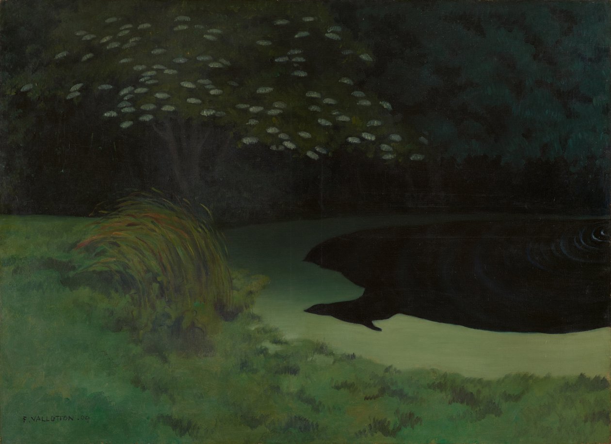 O Lago Honfleur, 1909. de Felix Edouard Vallotton