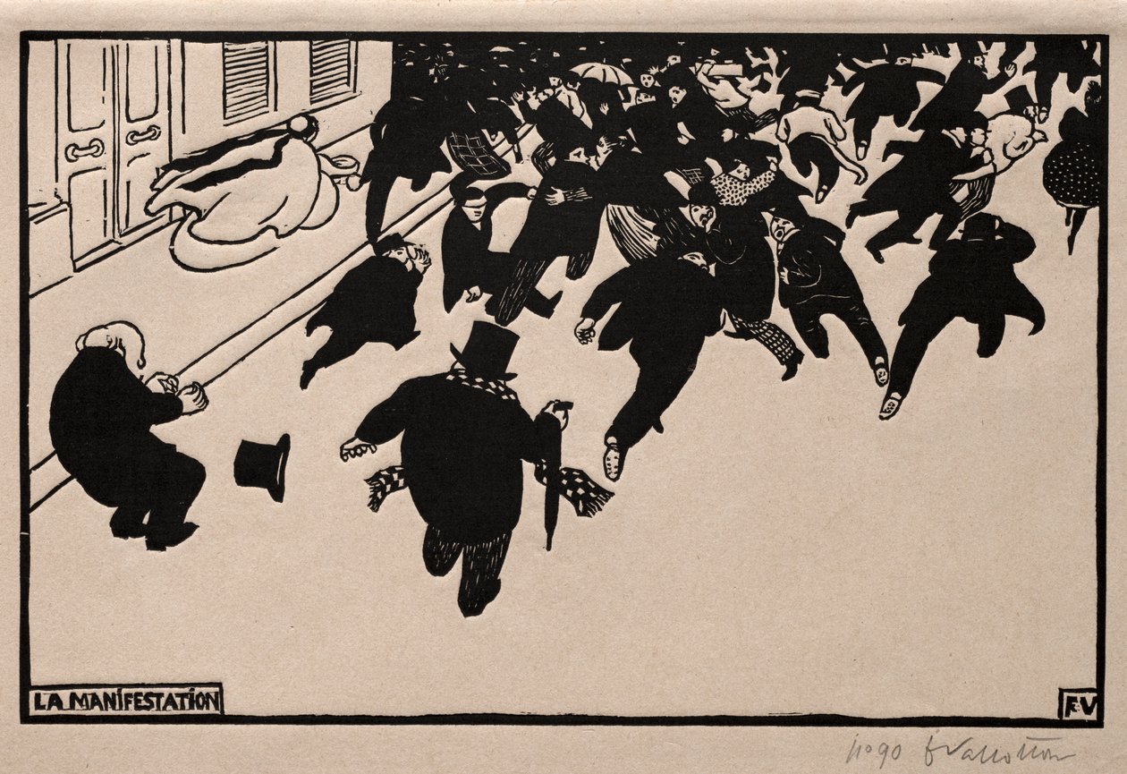 O Protesto, 1893. de Felix Edouard Vallotton
