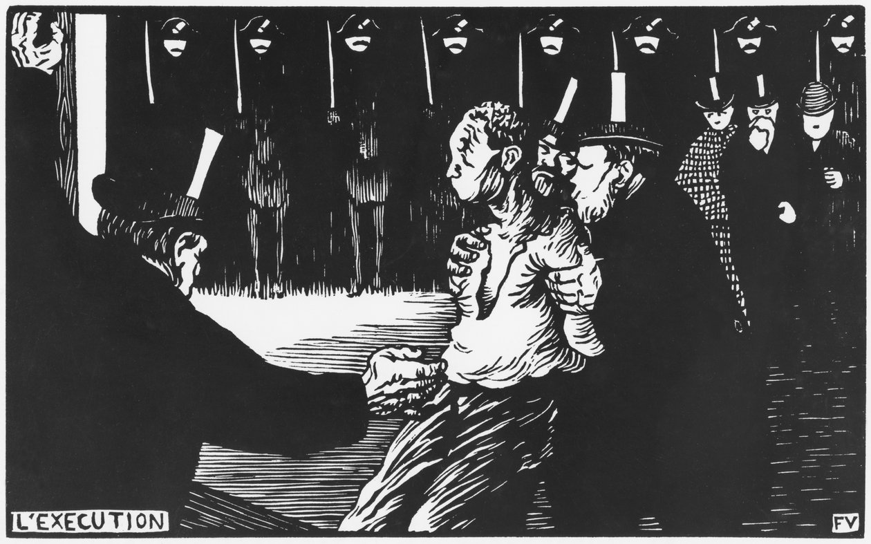 A execução, 1894 de Felix Edouard Vallotton