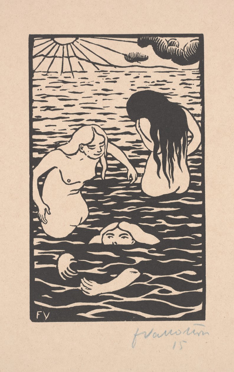 Três banhistas de Felix Edouard Vallotton