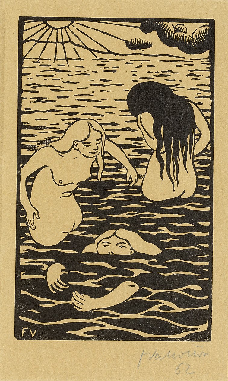 Três Banhistas, 1894 de Felix Edouard Vallotton