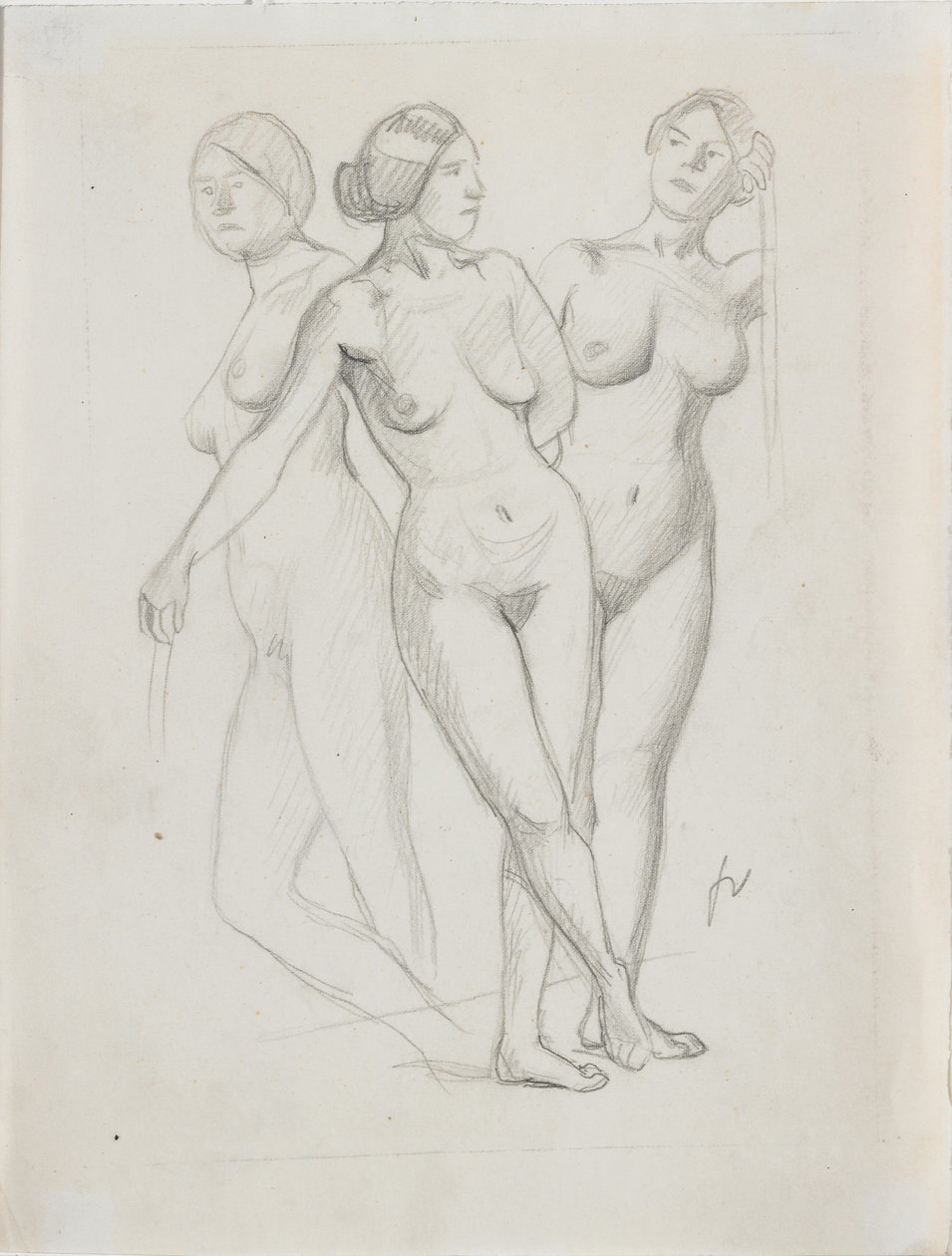 Três Graças, estudo de Felix Edouard Vallotton
