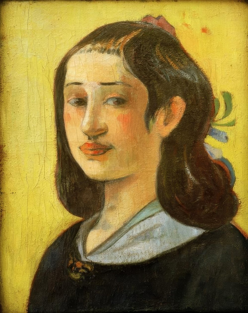 Torso com tecido azul de Felix Edouard Vallotton