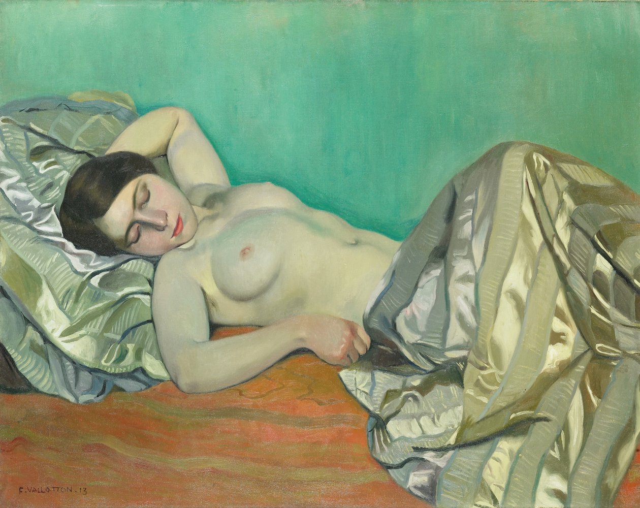Torso de uma mulher reclinada, 1913 de Felix Edouard Vallotton