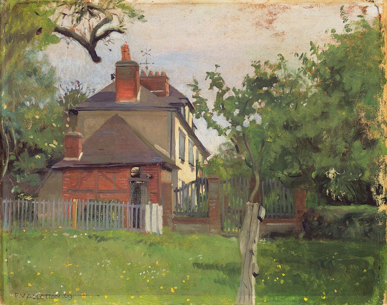 Villa Beaulieu, Honfleur, 1909 de Felix Edouard Vallotton