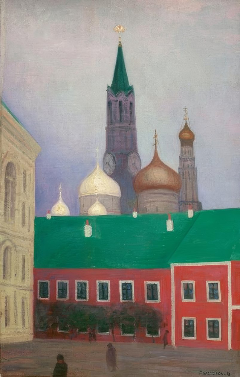 Vista tirada no Kremlin à noite de Felix Edouard Vallotton