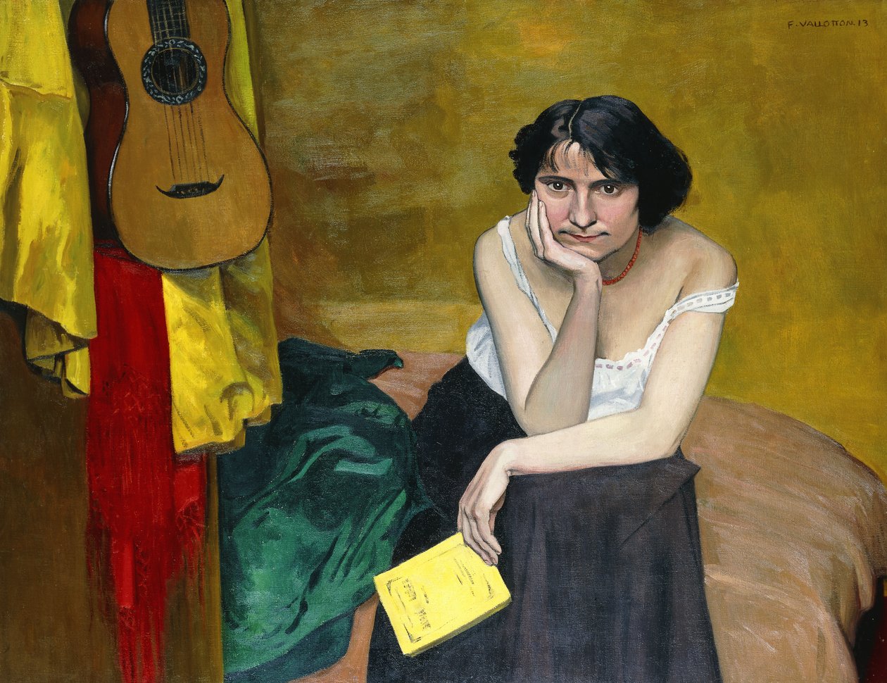 Mulher e violão; Mulher e violão, 1913 de Felix Edouard Vallotton