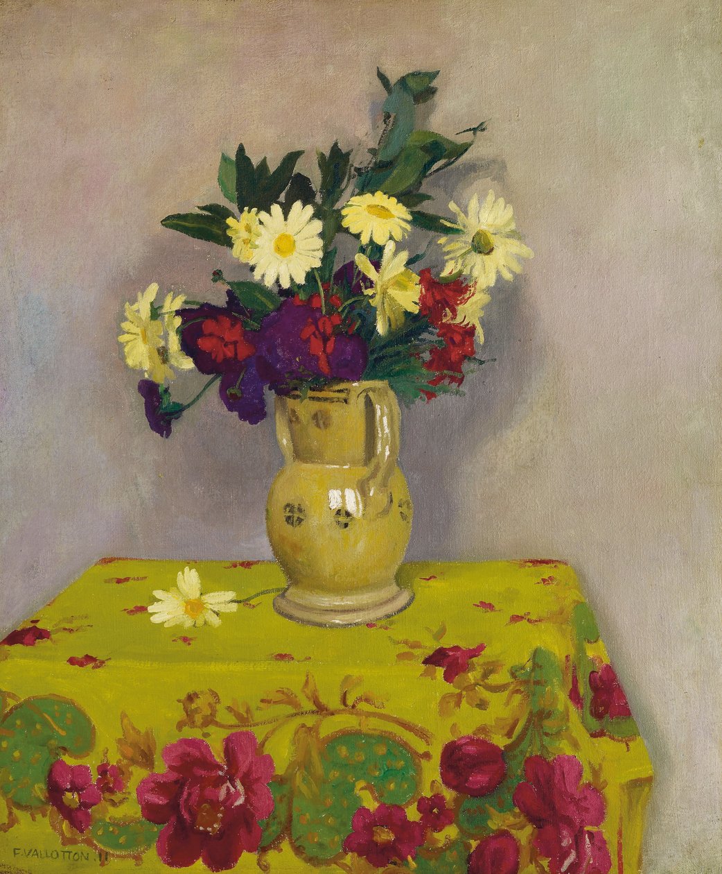 Margaridas amarelas e várias flores, 1911 de Felix Edouard Vallotton