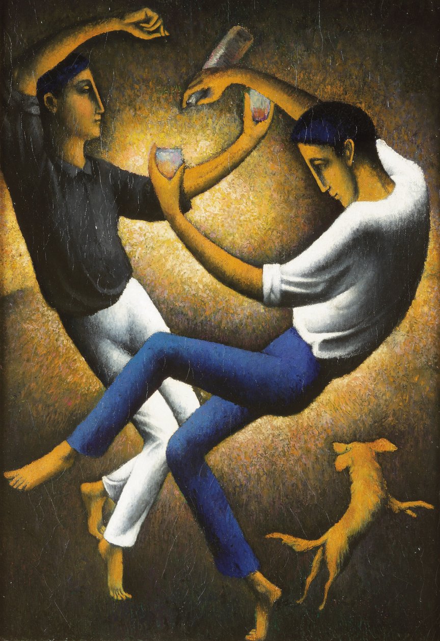 Les Deux Basques, c.1912 (óleo sobre tela) de Felix Elie Tobeen
