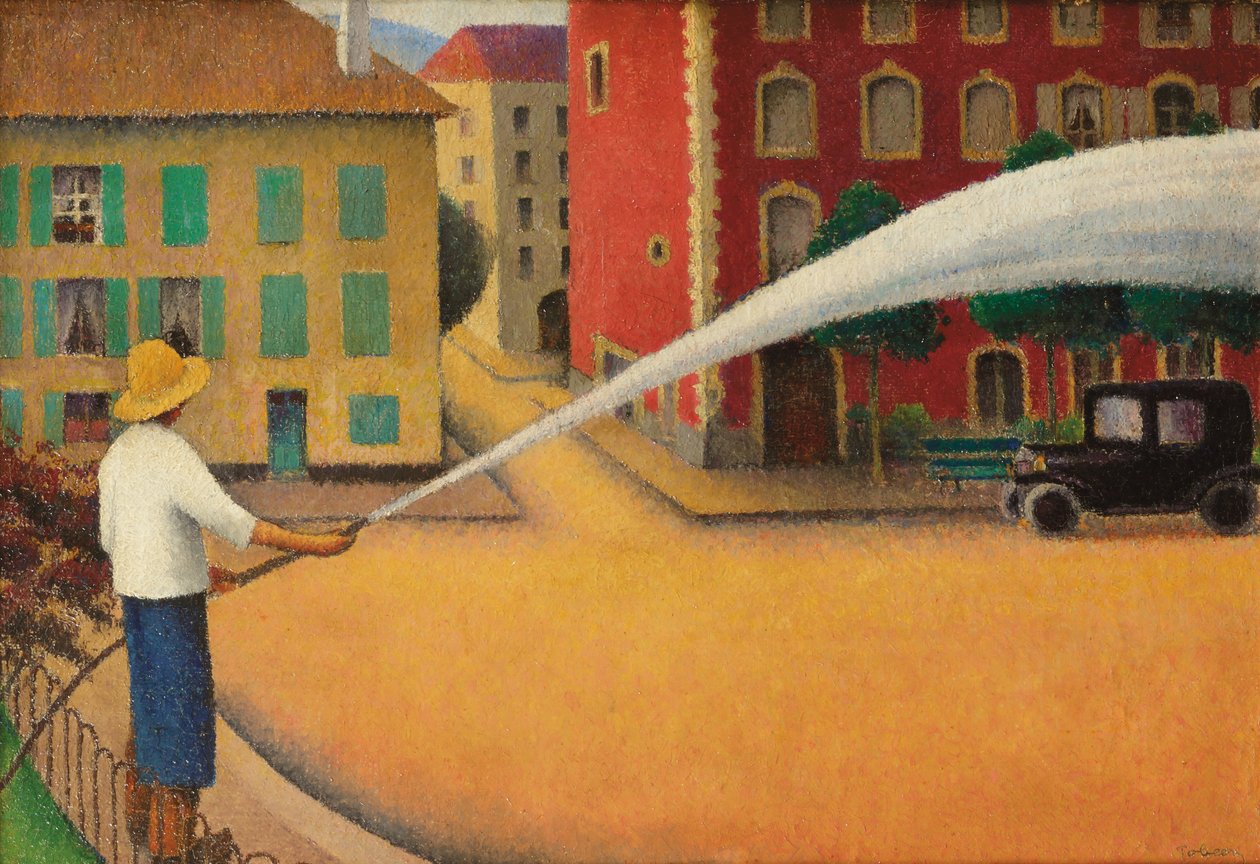O Sprinkler, c.1925 (óleo sobre tela) de Felix Elie Tobeen