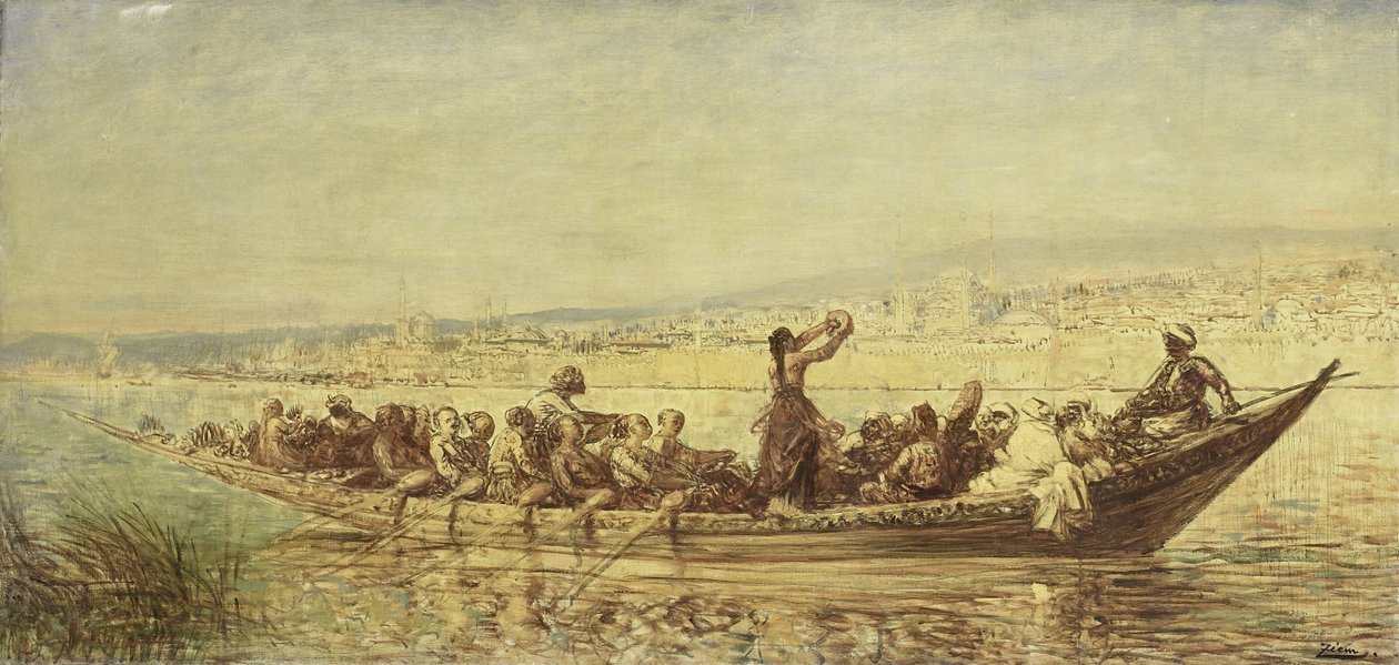 Remadores mouros em Constantinopla de Felix Francois Georges Philibert Ziem