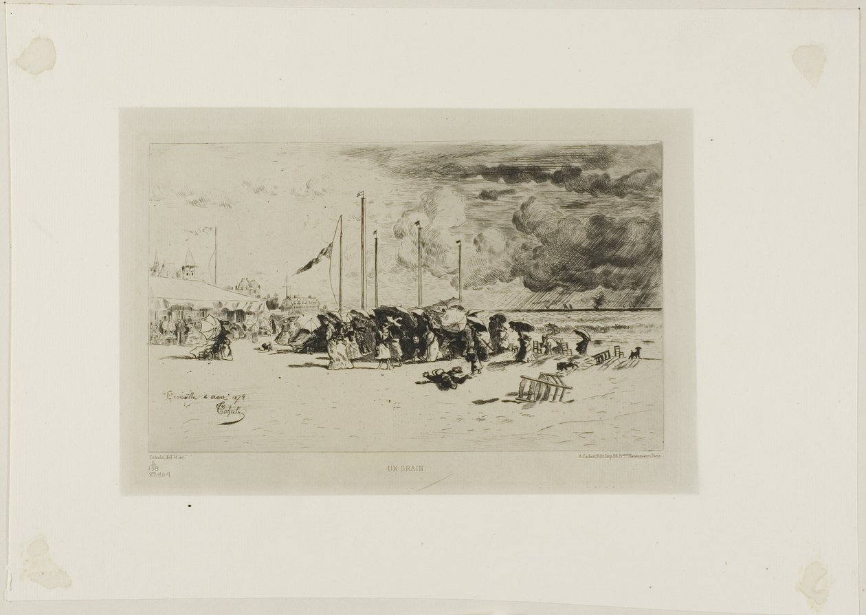 Uma tempestade em Trouville de Felix Hilaire Buhot