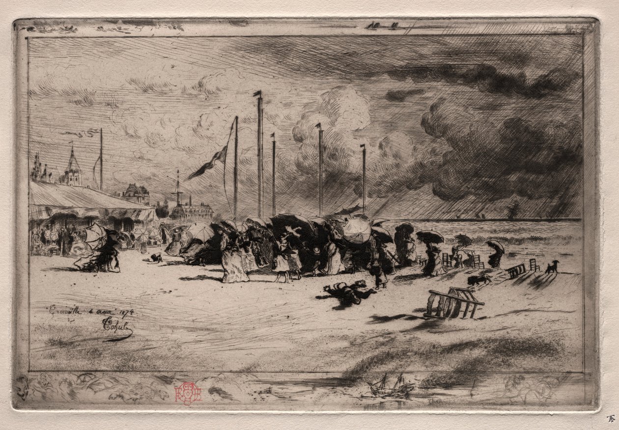 Um Squall em Trouville, 1874. de Felix Hilaire Buhot