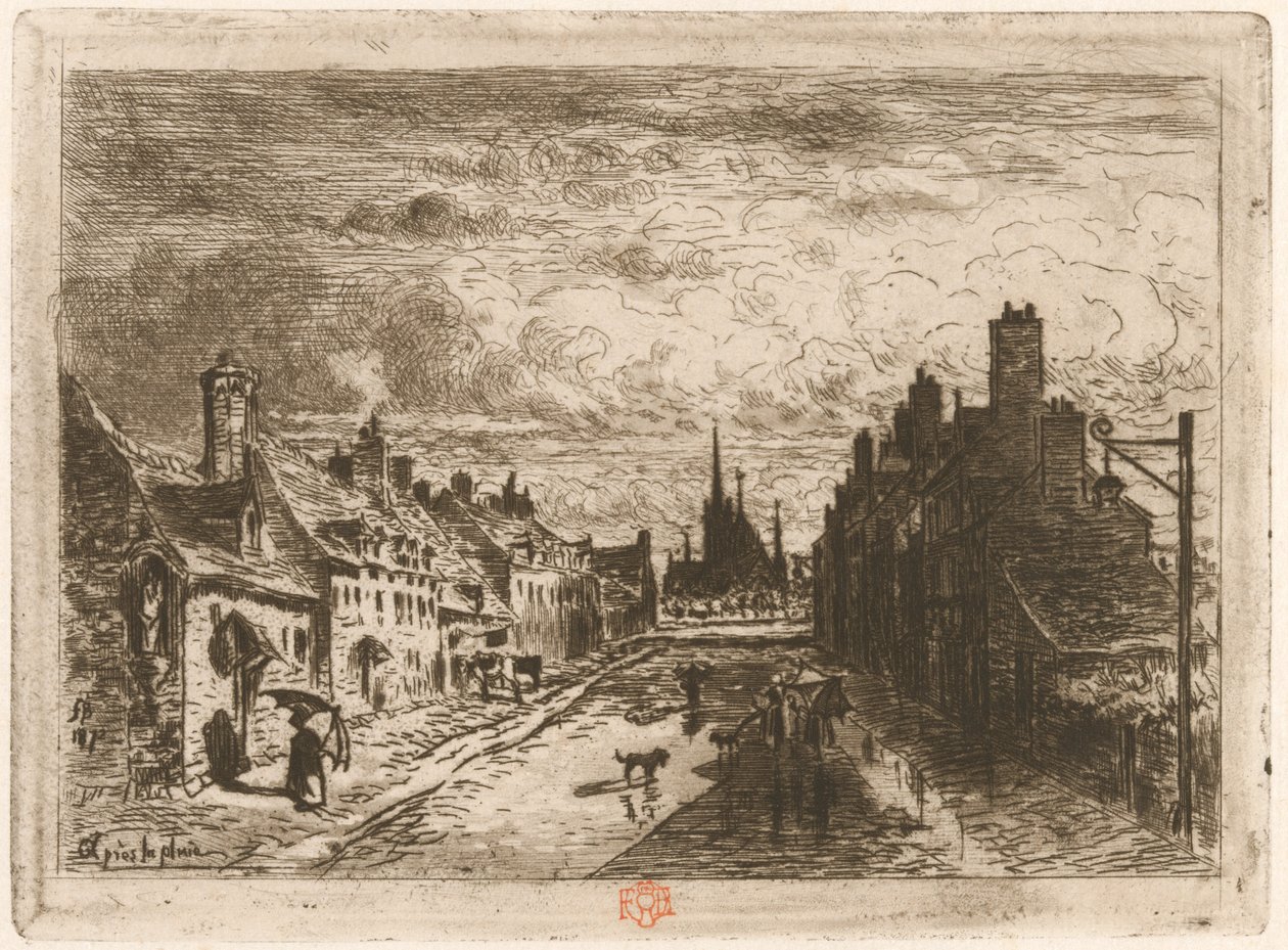 Après la pluie After the Rain, 1873 ou 1874 reformulado 1877. de Felix Hilaire Buhot