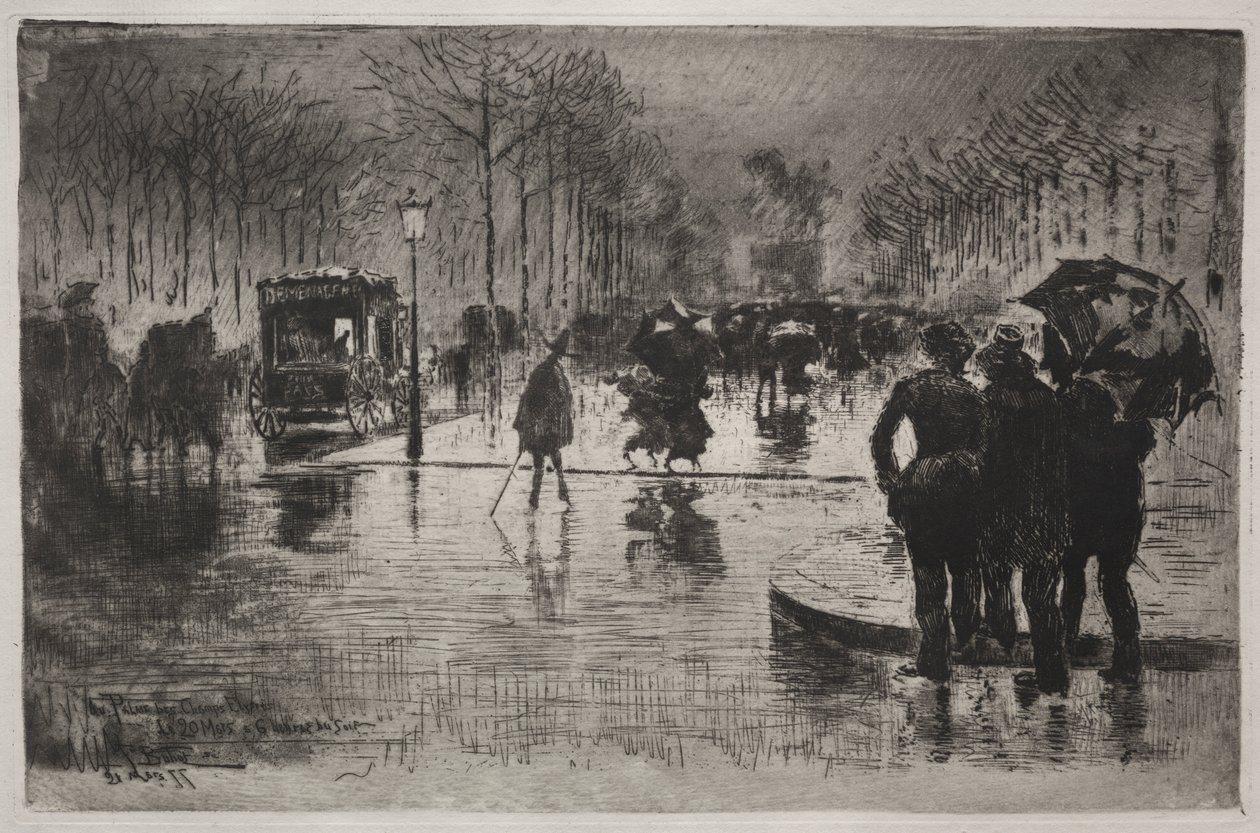 Artistas retornando do salão de Felix Hilaire Buhot