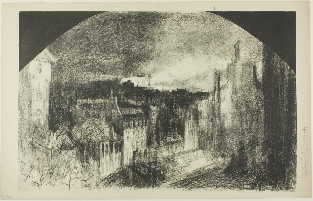 Dia da Bastilha em Montmartre de Felix Hilaire Buhot