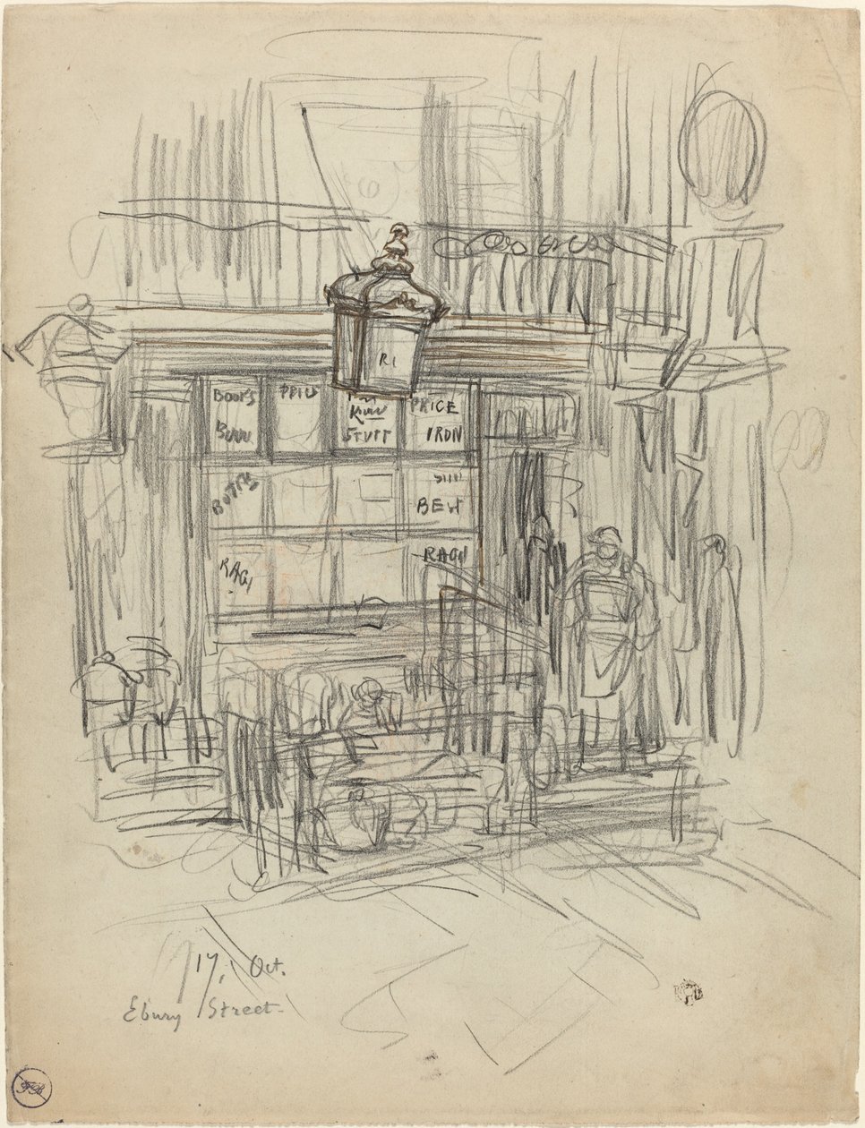 Rua Ebury, 1876 ou 1879. de Felix Hilaire Buhot