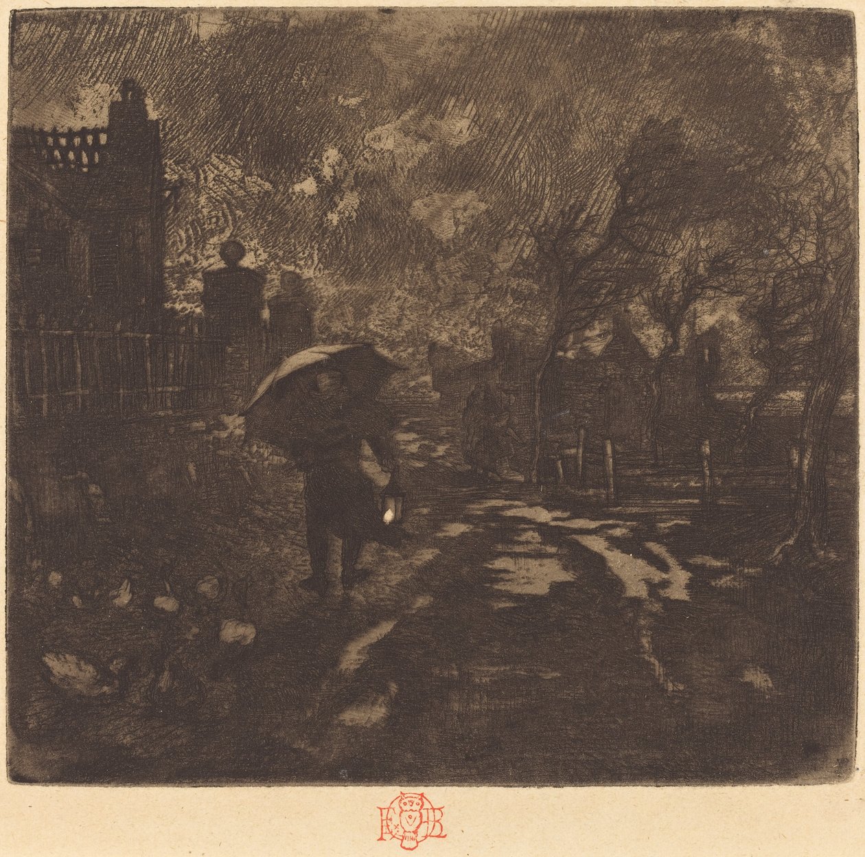 O Ângelus, c. 1876. de Felix Hilaire Buhot