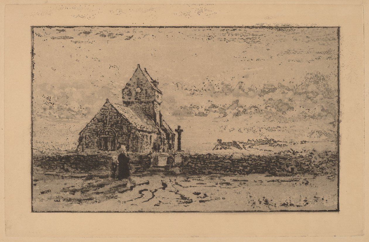 A Igreja de Jobourg, 1887. de Felix Hilaire Buhot