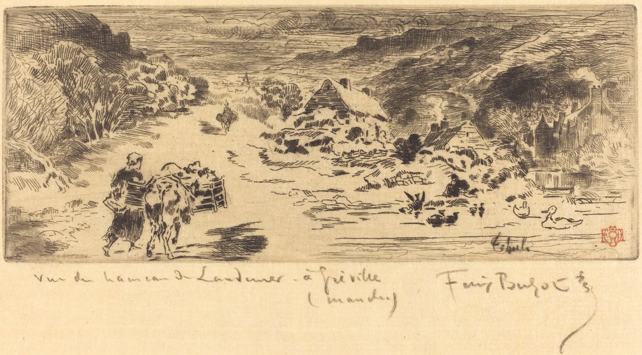 A entrada para Landemer Hague, c. 1873. de Felix Hilaire Buhot
