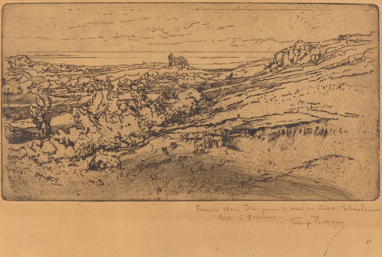 A Capela Saint-Michel em Estre (Segunda Versão) de Felix Hilaire Buhot