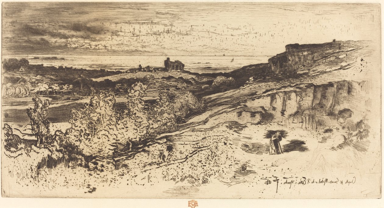 A Capela Saint-Michel em Estre. de Felix Hilaire Buhot