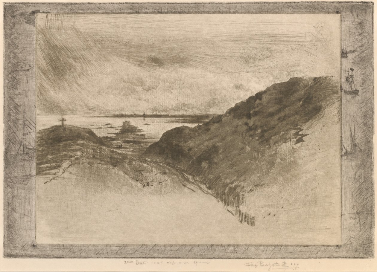 The Cliff: Saint-Malo Bay The Cliff: Saint-Malo Bay, 18861890. de Felix Hilaire Buhot