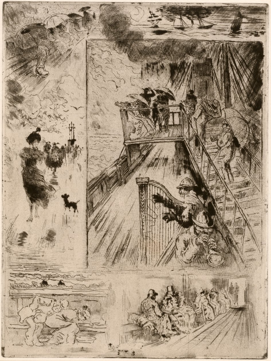 La Traversée (A Passagem) de Felix Hilaire Buhot