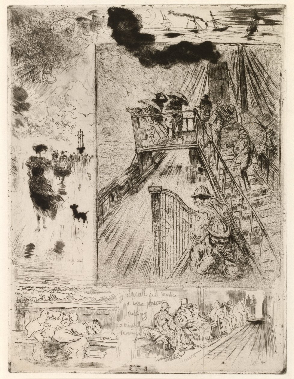 La Traversee A Passagem, 1879-1885. de Felix Hilaire Buhot
