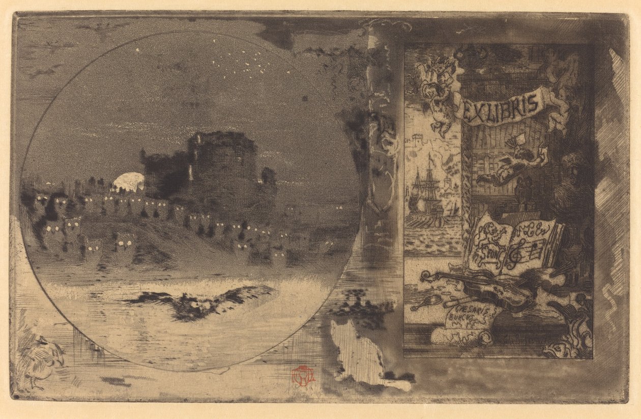 Le Château des hiboux Castelo das Corujas, 1877-1887. de Felix Hilaire Buhot