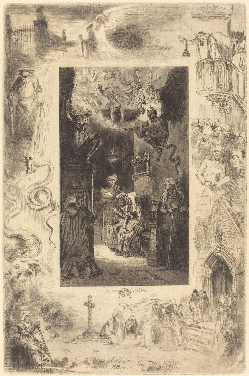 Le Curé de Cucugnan (O Vigário de Cucugnan) de Felix Hilaire Buhot