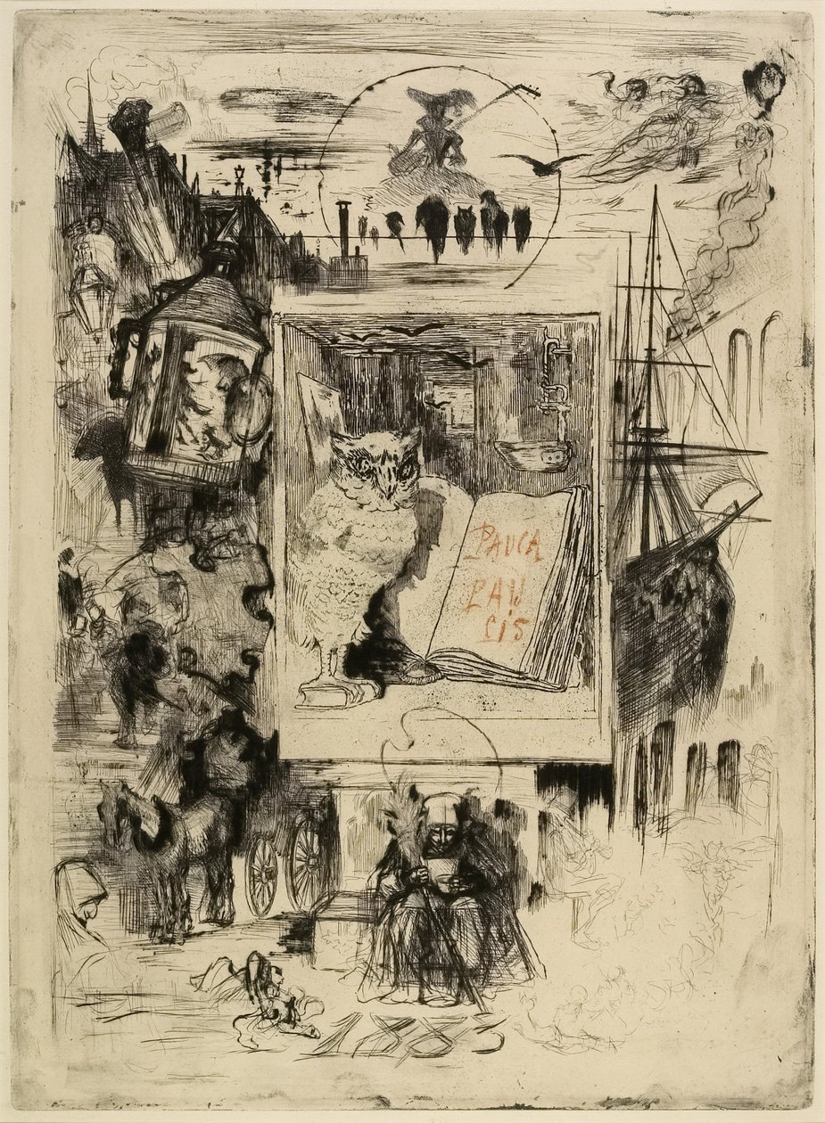 A coruja, 1883 de Felix Hilaire Buhot