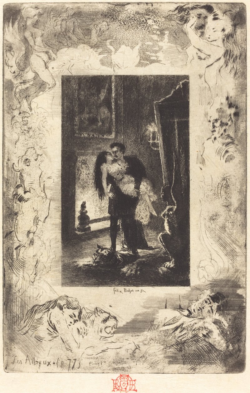 Adeus A Partida, 18791880. de Felix Hilaire Buhot