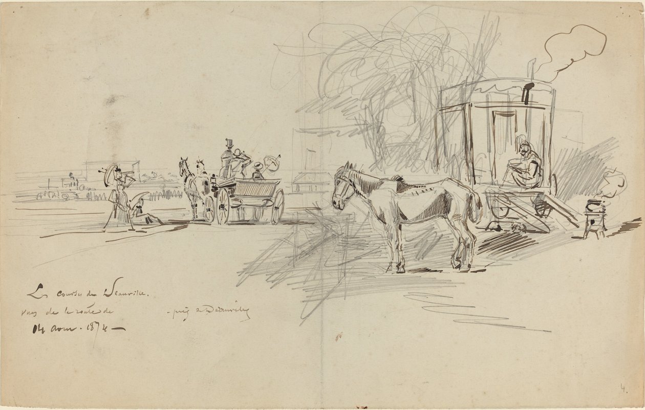 As corridas de Deauville de Felix Hilaire Buhot