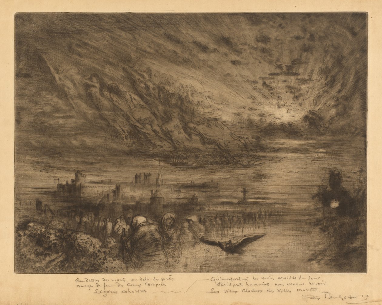 Les Esprits des Villes Mortes Spirits from the Cities of the Dead, 1885. de Felix Hilaire Buhot
