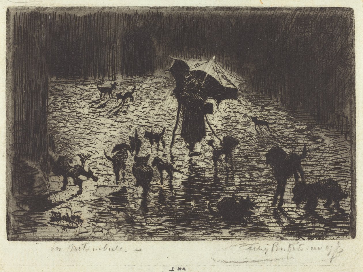Les Noctambules (Os Ladrões da Noite) de Felix Hilaire Buhot